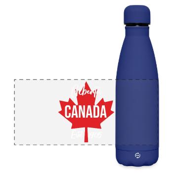 Alberta Canada 1905 - Matte Panoramic Thermal Bottle 500 ml - dark blue  - Front