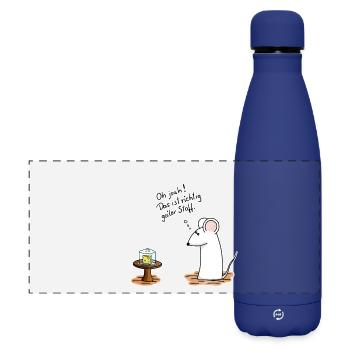 Richtig geiler Stoff - Matte Panorama Isolierflasche 500 ml - Dunkelblau  - Vorne