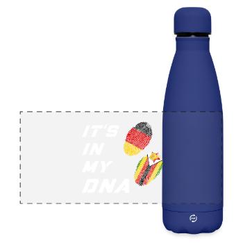 Dans mon ADN l’Allemagne et le Zimbabwe - Gourde isotherme panoramique mate 500 ml - bleu foncé  - Devant