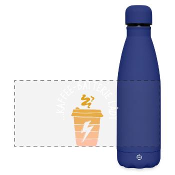 Coffee Drinking Caffeine Statement Coffee Drinker - Matte Panoramic Thermal Bottle 500 ml - dark blue  - Front