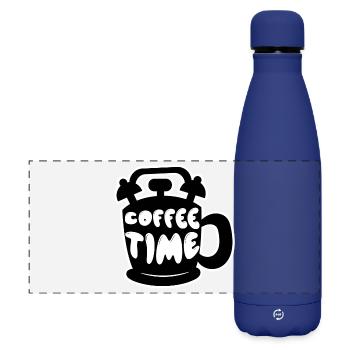Coffee Saying Coffee Pot Coffee Drinker Caffeine - Matte Panoramic Thermal Bottle 500 ml - dark blue  - Front