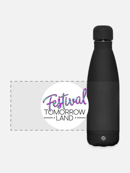 Tomorrowland Festival - Matte Panorama Isolierflasche 500 ml - Schwarz