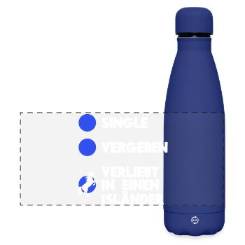 Pferde Humorvoll Statement Islandpferde Pferdefan - Matte Panorama Isolierflasche 500 ml - Dunkelblau  - Vorne