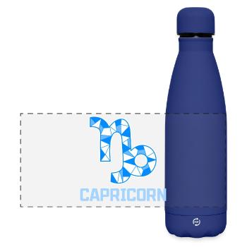 Signe du zodiaque Capricorne Étoile Interprétation Horoscope - Gourde isotherme panoramique mate 500 ml - bleu foncé  - Devant