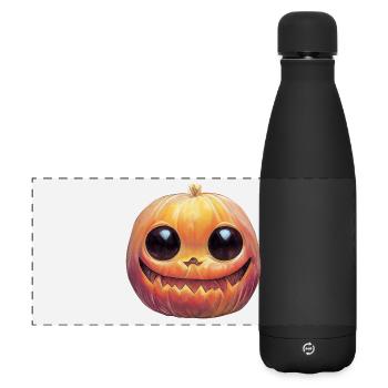 Pumpkin Head For Halloween - Matte Panoramic Thermal Bottle 500 ml - black - Front