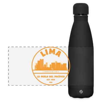 Lima Skyline – La Perla del Pacífico - Matte Panoramic Thermal Bottle 500 ml - black - Front