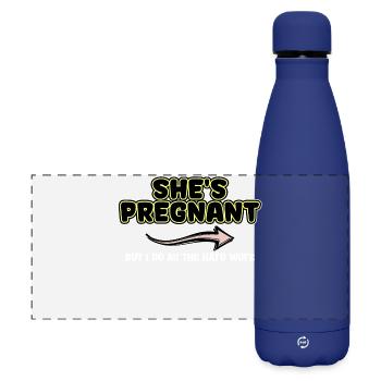 Parents Papa Statement Pregnant Family Happiness - Matte Panoramic Thermal Bottle 500 ml - dark blue  - Front