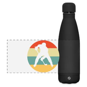 hockey, ice hockey, hockey sur glace - Gourde isotherme panoramique mate 500 ml - noir - Devant