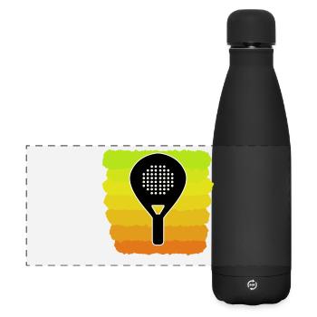 Padel Game Tennis Rackets Padel Sports Fans - Matte Panoramic Thermal Bottle 500 ml - black - Front