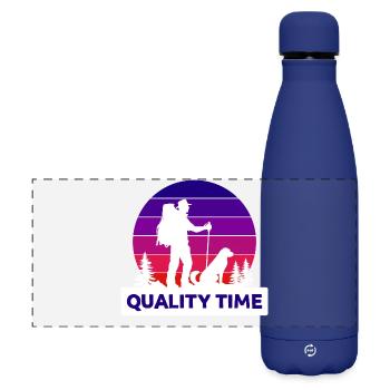 Hikers Hiking Statement Tours Mountaineering - Matte Panoramic Thermal Bottle 500 ml - dark blue  - Front