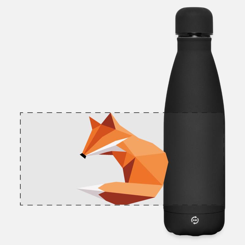 fuchs ORGAMI style - Matte Panoramic Thermal Bottle 500 ml - black