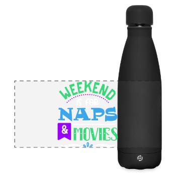 Film Schauen Statement Streaming Theater Movies - Matte Panorama Isolierflasche 500 ml - Schwarz - Vorne