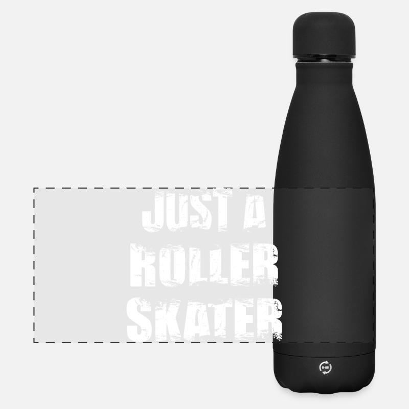 Rollschuhläufer - Matte Panorama Isolierflasche 500 ml - Schwarz