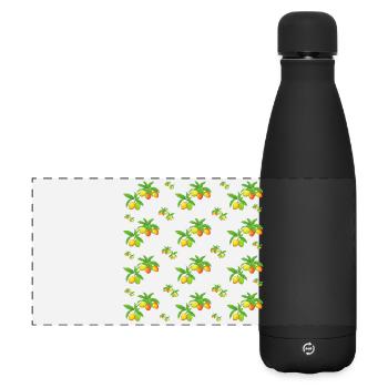 Delicious Mangoes - Pattern - Matte Panoramic Thermal Bottle 500 ml - black - Front