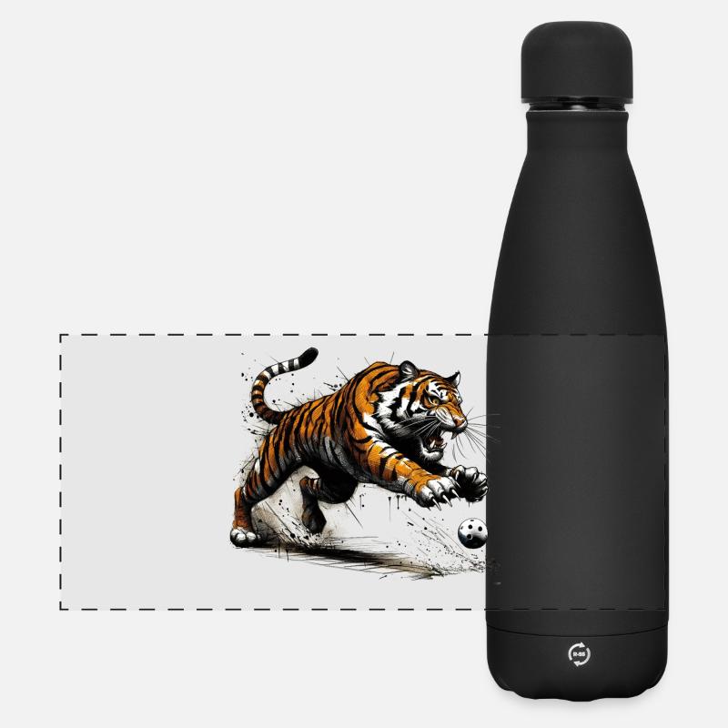 Floorball Tigers - Matte Panoramic Thermal Bottle 500 ml - black