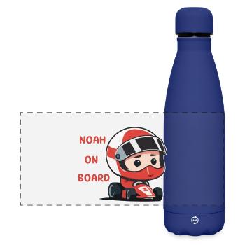 Noah à bord - Gourde isotherme panoramique mate 500 ml - bleu foncé  - Devant