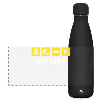 Job Work Statement Worker Employee - Matte Panoramic Thermal Bottle 500 ml - black - Front