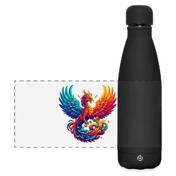 Hyper Flammes du phénix majestueux - Gourde isotherme panoramique mate 500 ml - noir - Devant