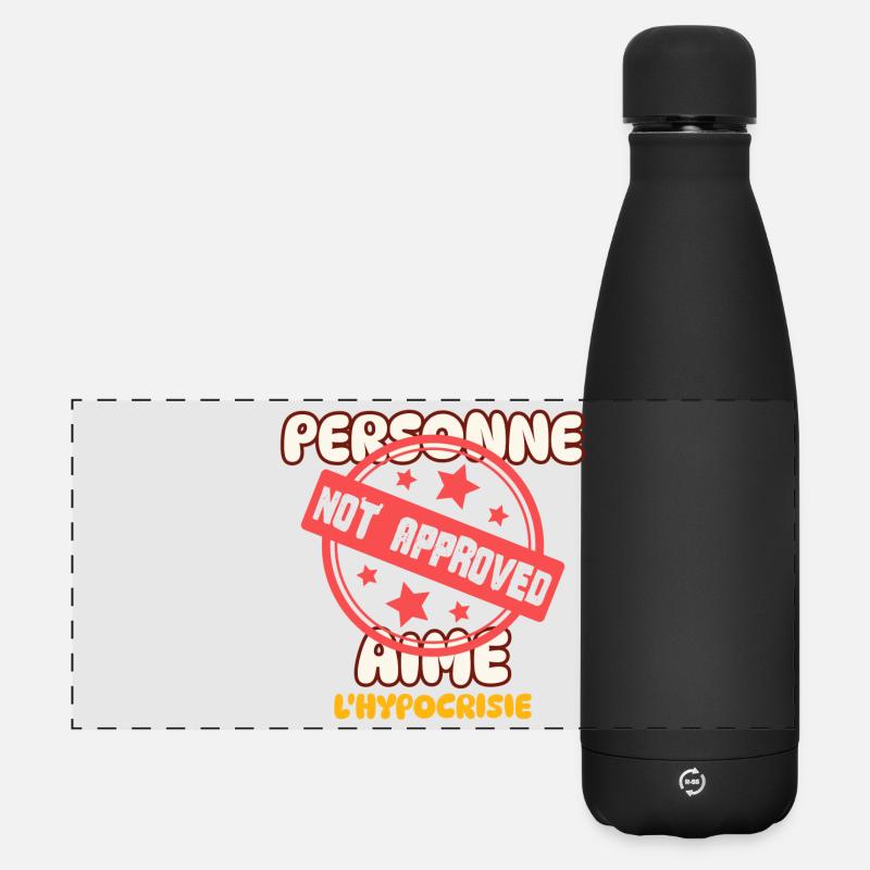 No one likes hypocrisy - Matte Panoramic Thermal Bottle 500 ml - black