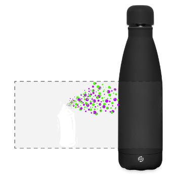 Graffiti Sprayer Spraydose Kunst Strassenkunst - Matte Panorama Isolierflasche 500 ml - Schwarz - Vorne