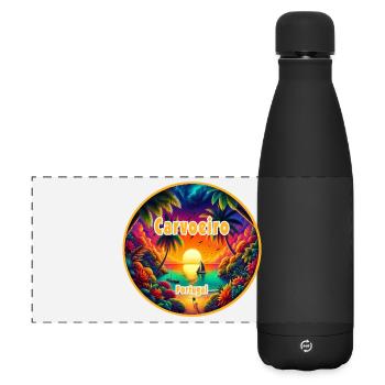 Carvoeiro Portugal Algarve sunset - Matte Panoramic Thermal Bottle 500 ml - black - Front