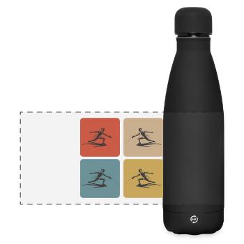 Fechten - Matte Panorama Isolierflasche 500 ml - Schwarz - Vorne