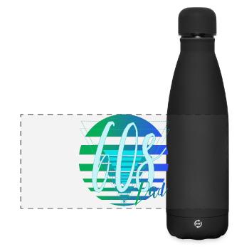 60s Dad – Retro Dad Design - Matte Panoramic Thermal Bottle 500 ml - black - Front