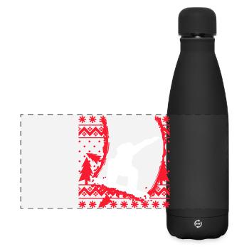 Saison d’hiver Skieurs Ski Sports d’hiver - Gourde isotherme panoramique mate 500 ml - noir - Devant