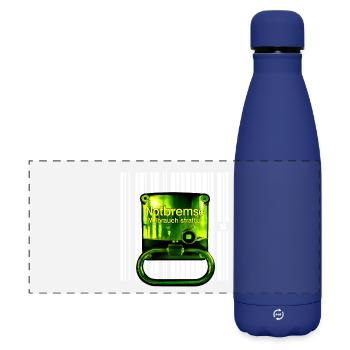 SPOT - STOP - Matte Panorama Isolierflasche 500 ml - Dunkelblau  - Vorne