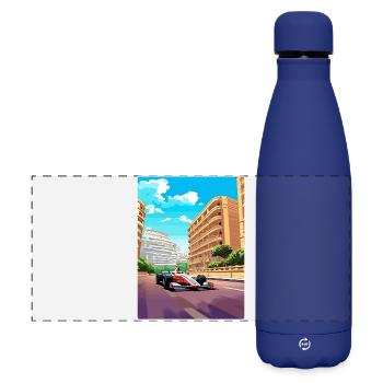 Monte Carlo Circuit Motorsport Race Monaco Race - Gourde isotherme panoramique mate 500 ml - bleu foncé  - Devant
