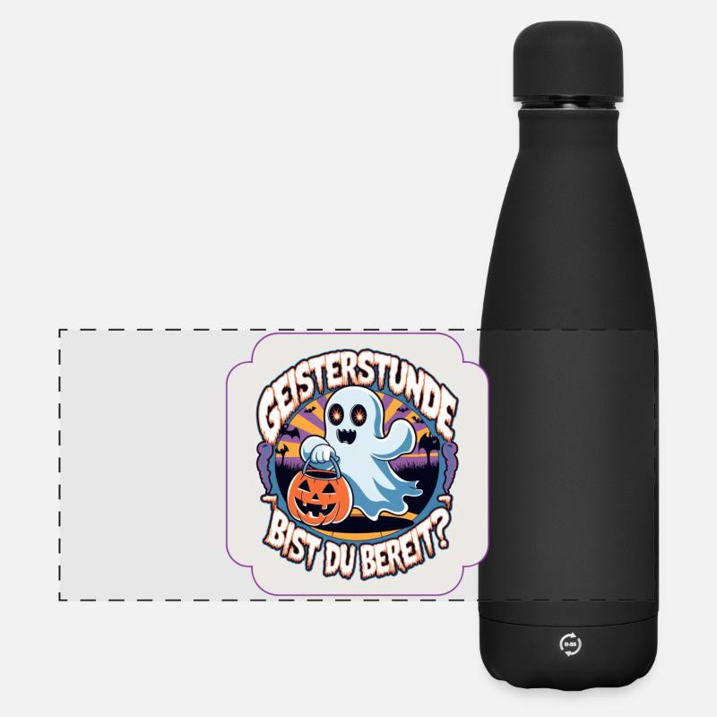Halloween Ghost Witching Hour - Are You Ready? - Matte Panoramic Thermal Bottle 500 ml - black