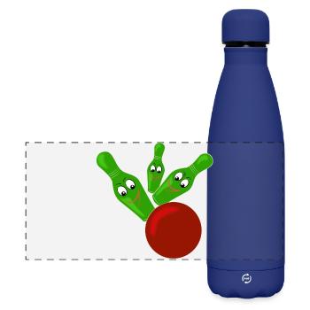 Skittles - Gourde isotherme panoramique mate 500 ml - bleu foncé  - Devant