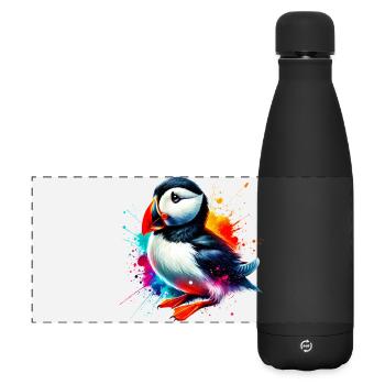 Puffin - Matte Panoramic Thermal Bottle 500 ml - black - Front