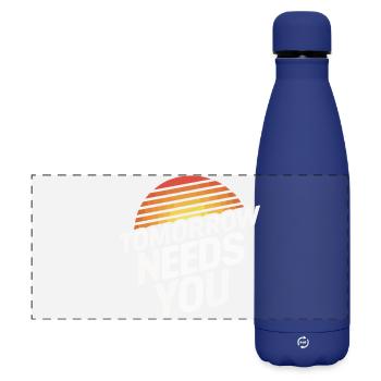 Tomorrow Needs You - Matte Panoramic Thermal Bottle 500 ml - dark blue  - Front
