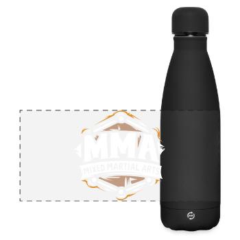 Logo MMA – Conception de combattant d’arts martiaux mixtes - Gourde isotherme panoramique mate 500 ml - noir - Devant