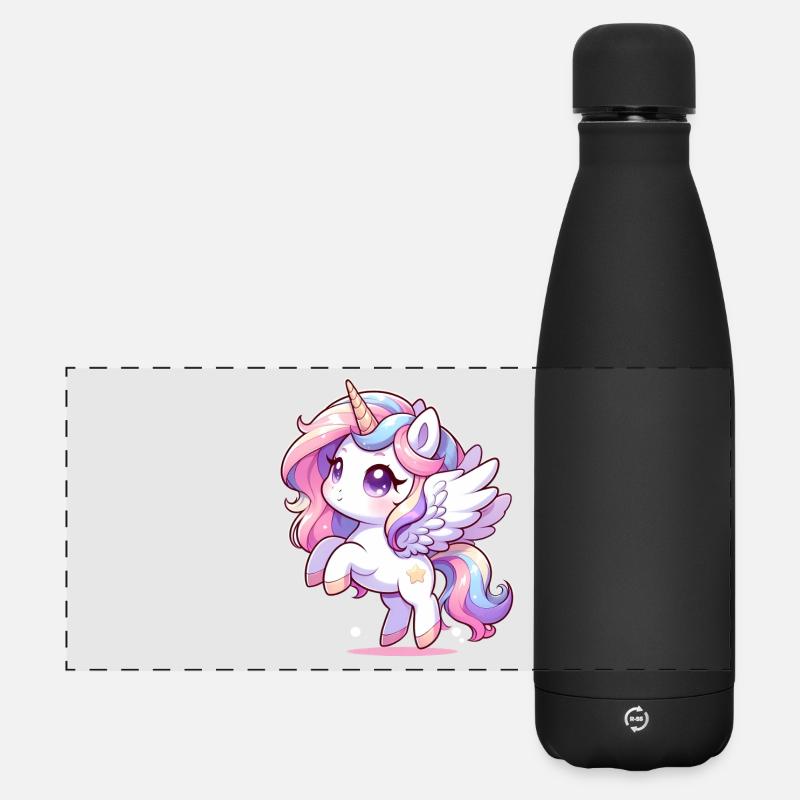 Magic Unicorn - Matte Panoramic Thermal Bottle 500 ml - black