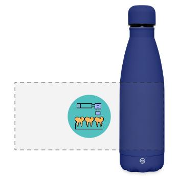 Prothésiste dentaire Artisanat Art - Gourde isotherme panoramique mate 500 ml - bleu foncé  - Devant