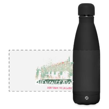 Châteaux de la Loire à Chenonceaux - Gourde isotherme panoramique mate 500 ml - noir - Devant