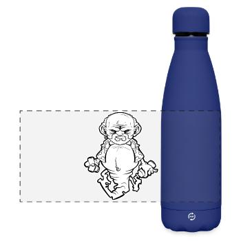 Genie in the bottle - BW Version - Matte Panoramic Thermal Bottle 500 ml - dark blue  - Front