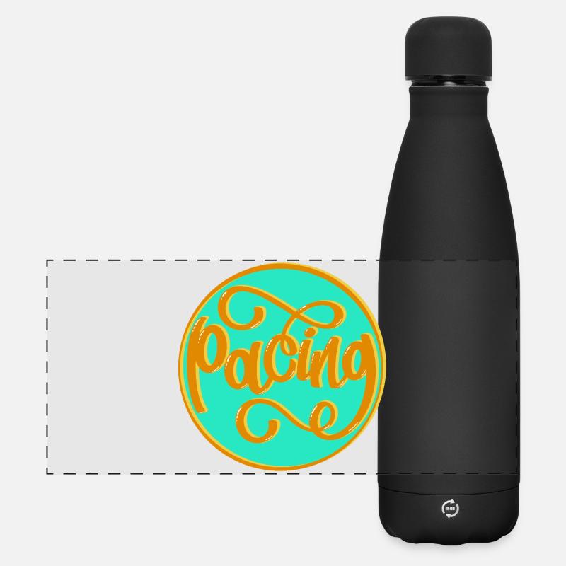 Pacing - Matte Panorama Isolierflasche 500 ml - Schwarz