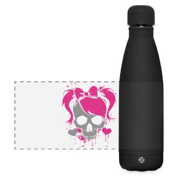 Fille de heavy metal - Gourde isotherme panoramique mate 500 ml - noir - Devant