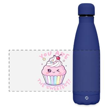 You're the cutest cupcake - Matte Panoramic Thermal Bottle 500 ml - dark blue  - Front