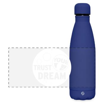 TRUST YOUR DREAM - Matte Panorama Isolierflasche 500 ml - Dunkelblau  - Vorne