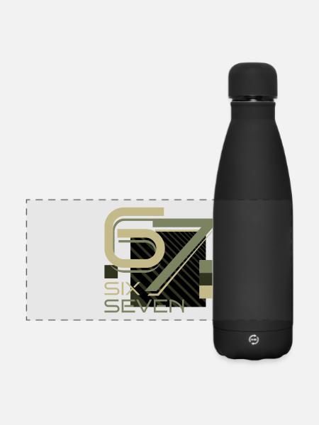 SixSeven - Matte Panorama Isolierflasche 500 ml - Schwarz