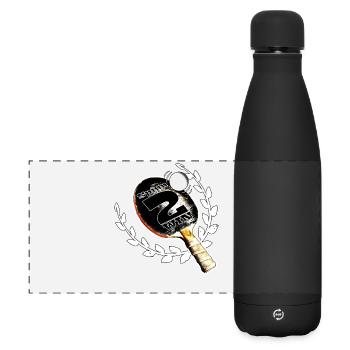 Tischtennis - Matte Panorama Isolierflasche 500 ml - Schwarz - Vorne
