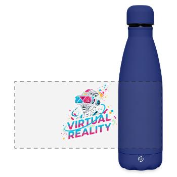 Science-fiction en réalité virtuelle - Gourde isotherme panoramique mate 500 ml - bleu foncé  - Devant