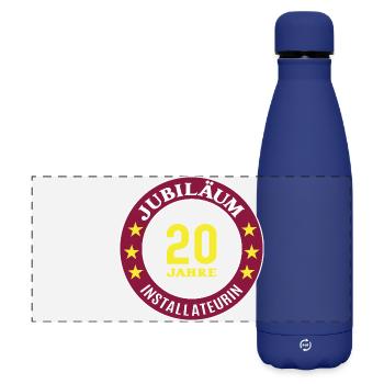 20e anniversaire du plombier 20e anniversaire - Gourde isotherme panoramique mate 500 ml - bleu foncé  - Devant