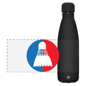 Badminton - Sport - Racket - Matte Panoramic Thermal Bottle 500 ml - black - Front
