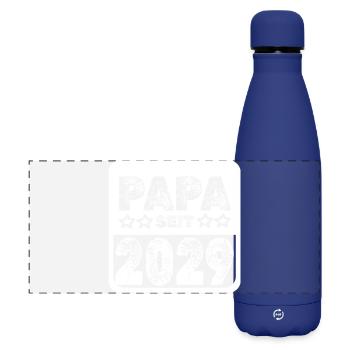 seit 2029 - Matte Panorama Isolierflasche 500 ml - Dunkelblau  - Vorne
