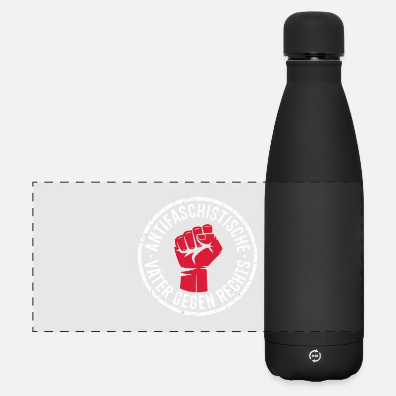 Anti-Fascist Fathers Against the Right - Cool Logo - Matte Panoramic Thermal Bottle 500 ml - black